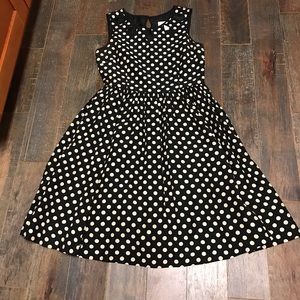 Kate spade black polka dot dress